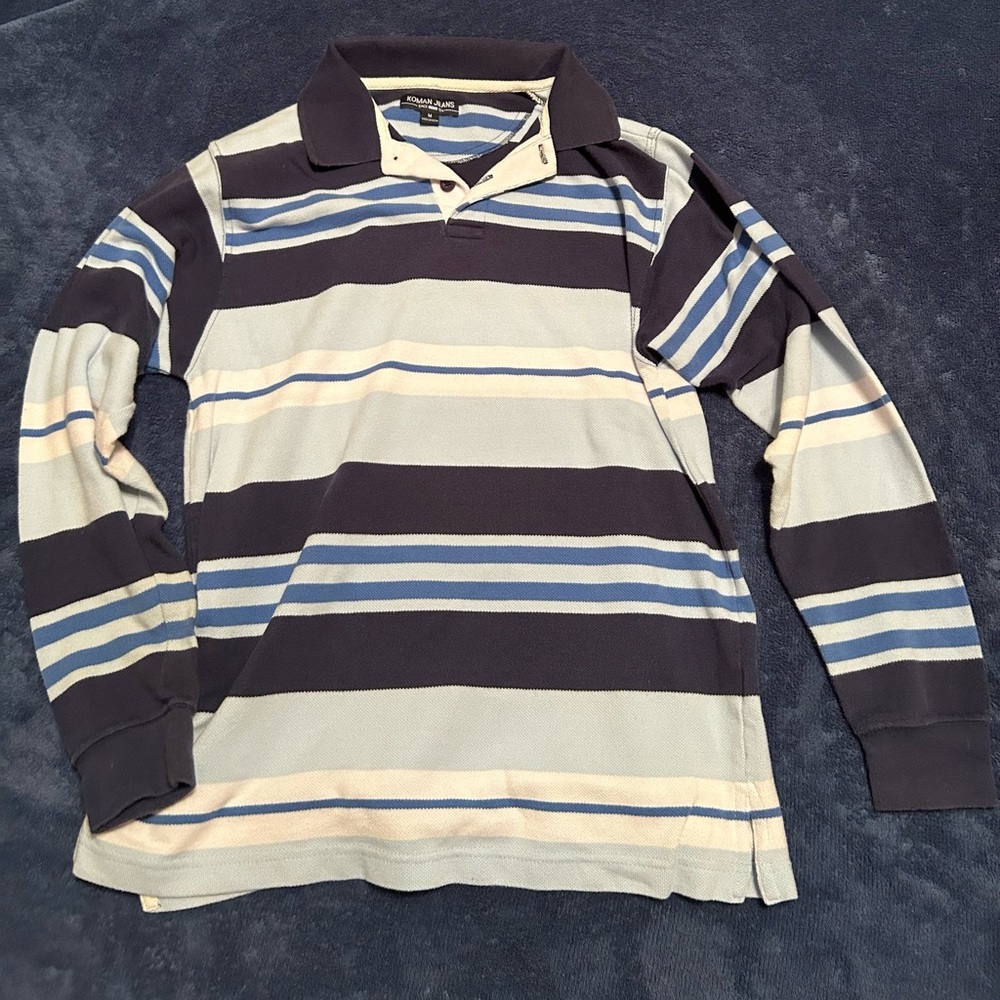 Koman Jeans Long Sleeve Polo Shirt